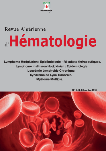 REVUE ALGÉRIENNE D'HÉMATOLOGIE N° 10 / 11
